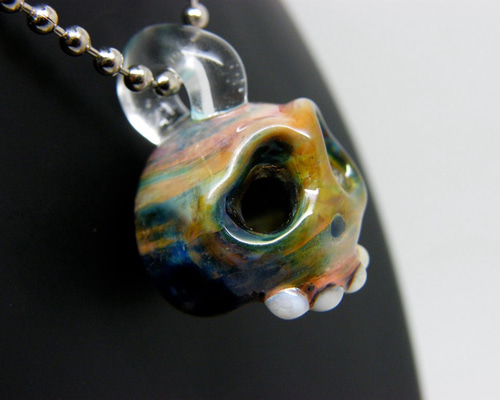 スカル ドクロ ペンダントトップ ボロシリケイトガラス その他