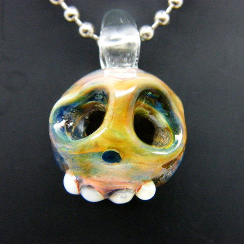 スカル ドクロ ペンダントトップ ボロシリケイトガラス その他