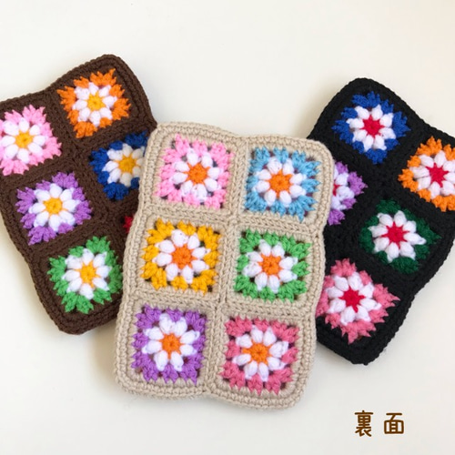 全3色】カラフルなお花モチーフのポケットティッシュケース その他