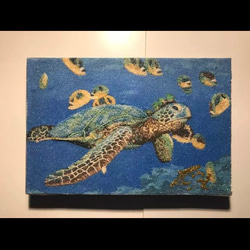 カラフルな亀のアート作品 /絵画/現代アート colorful-turtle-painting-with-