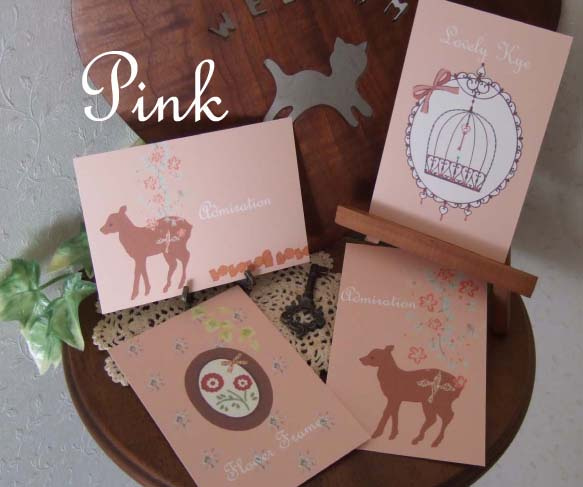 POST CARD / 4sheets Pink set 1枚目の画像