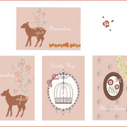 POST CARD / 4sheets Pink set 2枚目の画像