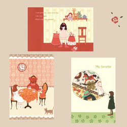 POST CARD / 3sheets Girls set 2枚目の画像