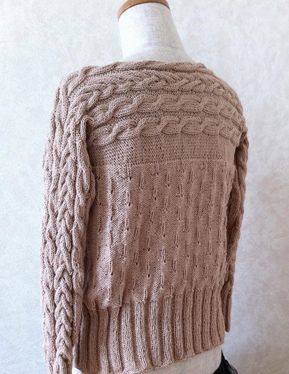 編み図　R-32 ボートネックプルオーバー 2枚目の画像