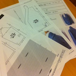 編み図　R-32 ボートネックプルオーバー 5枚目の画像