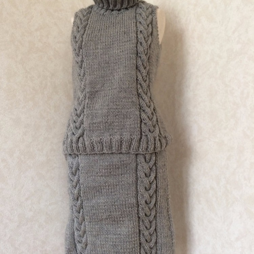 編み図 R-48 ケーブル編みセットアップ 編み図・パターン Knit Holic