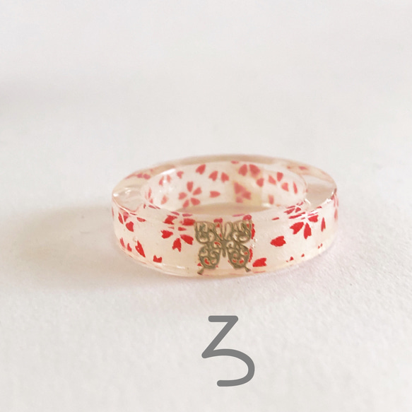 シンプルな和紙の指輪 4枚目の画像