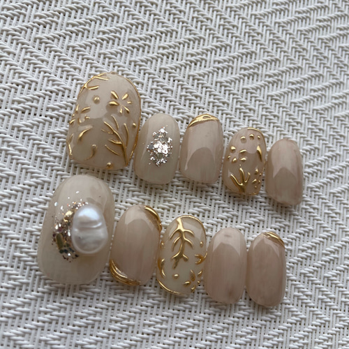 ネイルチップオーダー　花音様 46 .【オーダー受付中】ネイルチップ/ニュアンスネイル/ミラー