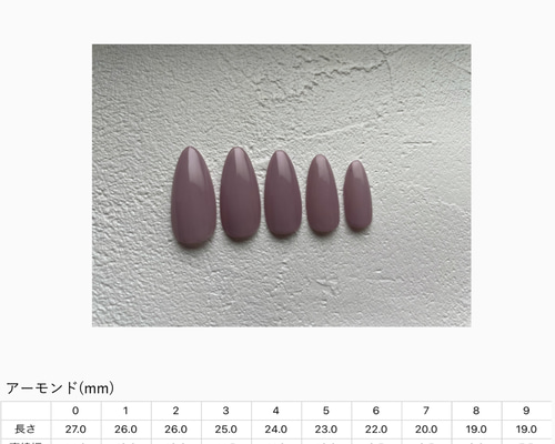 測定用クリアチップ ネイルチップ アーモンド その他素材 IDÉAL NAIL