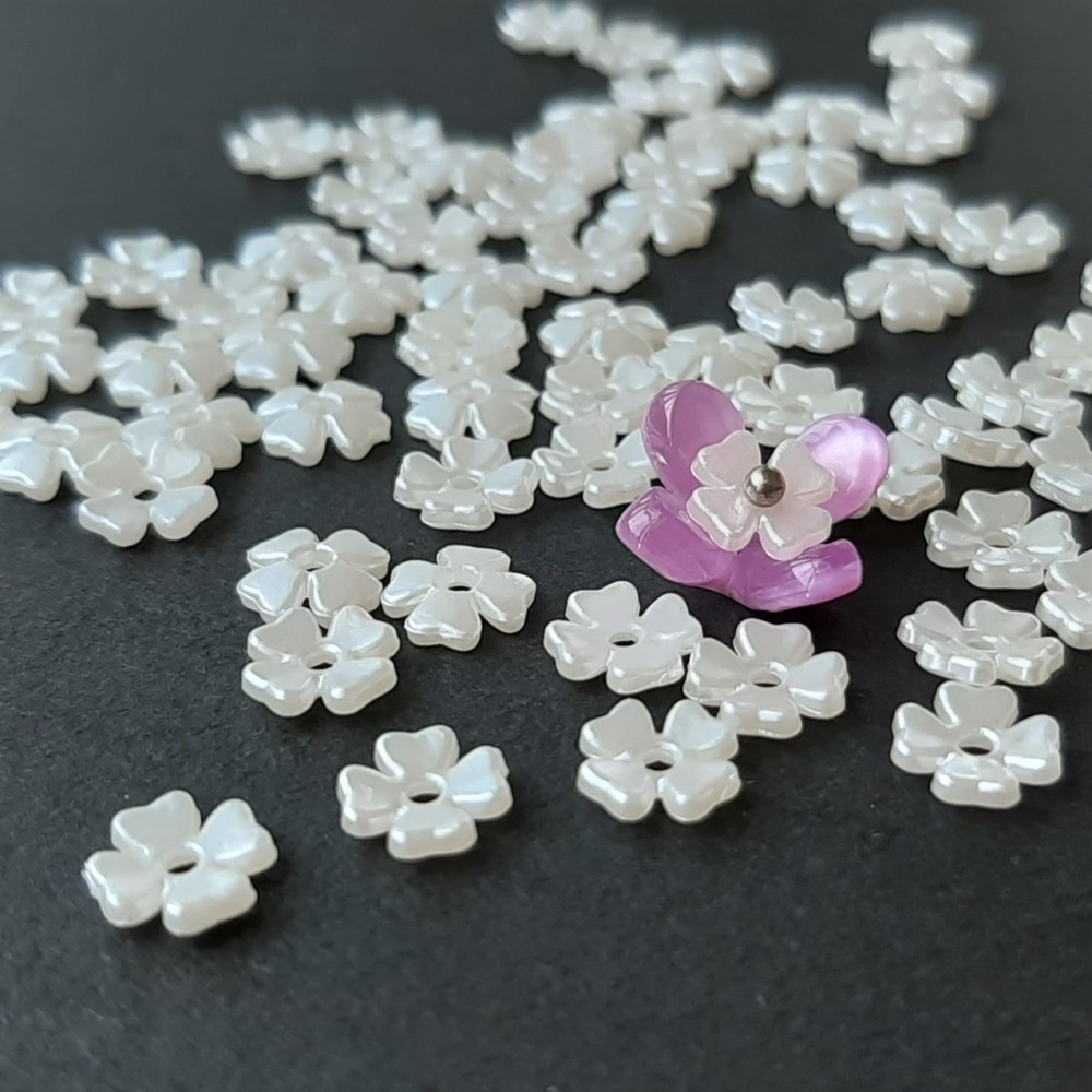 【美品】3連フラワーパーテーション　アクリルビーズパーテーション