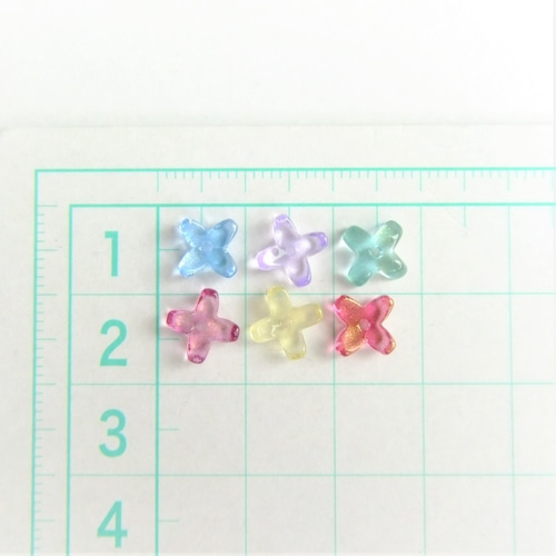 12個・グリーン・ガラスビーズ・フラワー・紫陽花・21032106 ビーズ