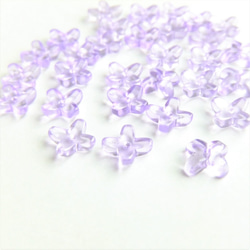 12個・薄紫・ガラスビーズ・フラワー・紫陽花・21032105 5枚目の画像