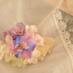 Corsage ~hydrangea&lace fabric 1枚目の画像