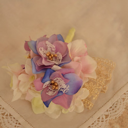 Corsage ~hydrangea&lace fabric 2枚目の画像