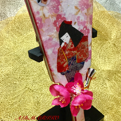 海外へのプレゼント小さな羽子板 枝垂れ桜 2枚目の画像