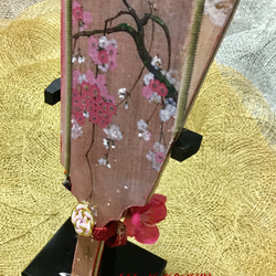 海外へのプレゼント小さな羽子板 枝垂れ桜 3枚目の画像