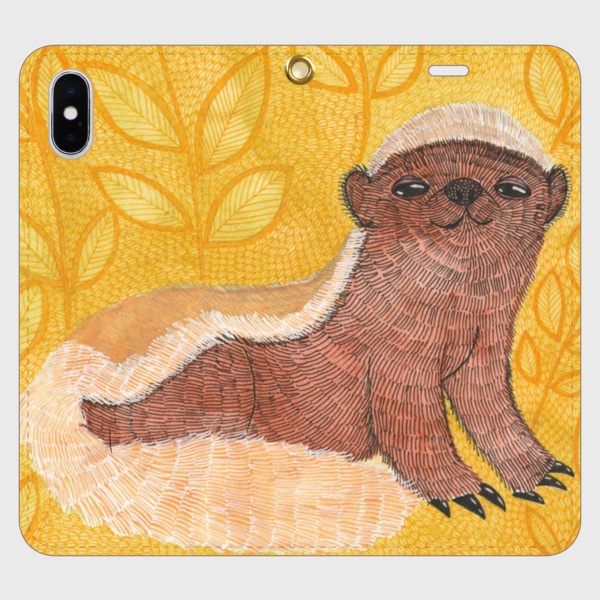 ゆうかんなラーテル/帯なし手帳型iPhoneケース/スマホケース いたち 4,816円