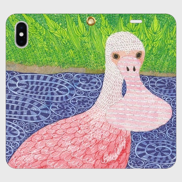 草の声を聞く鳥｜ベニヘラサギ・クレアベニーの帯なしiPhoneケース