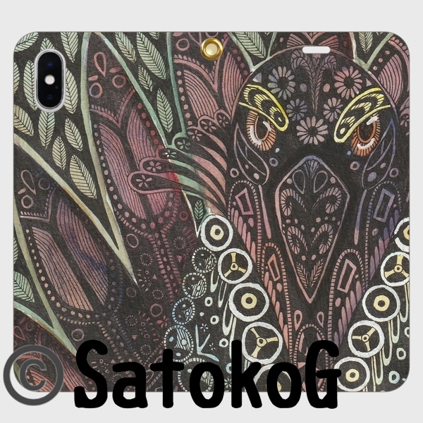 眼力を極めたトリ/帯なし手帳型iPhoneケース/スマホケース/セージライチョウ