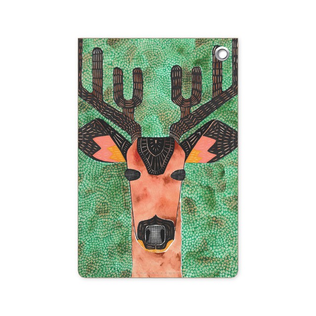 森を歩む足音｜ニホンジカ・シカエモン｜パスケース