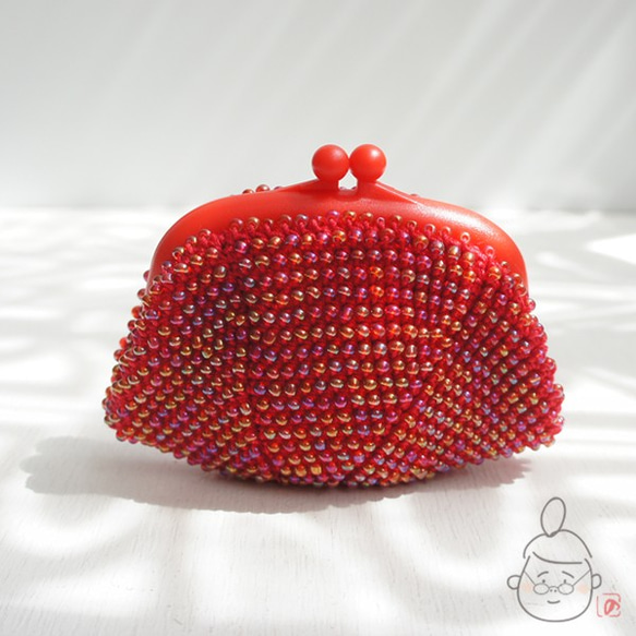 Ba-ba handmade Beads crochet coinpurse No.1252 第2張的照片