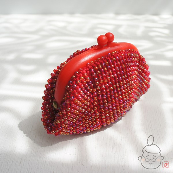 Ba-ba handmade Beads crochet coinpurse No.1252 第3張的照片