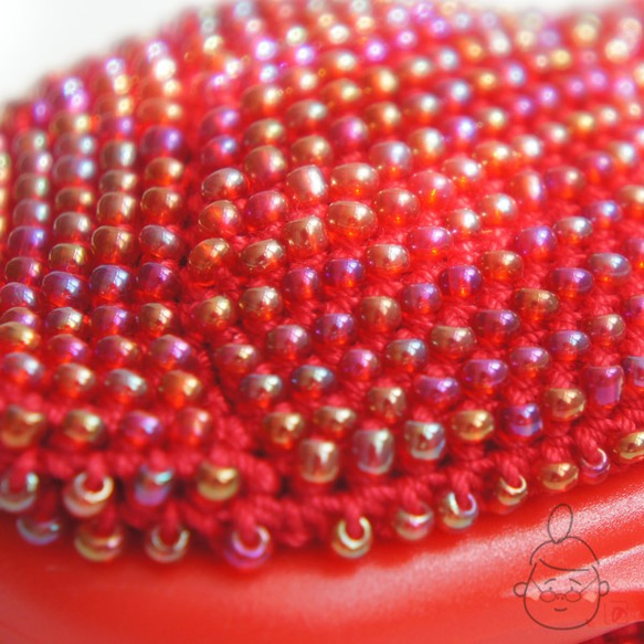 Ba-ba handmade Beads crochet coinpurse No.1252 第6張的照片