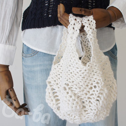 Ba-ba handmade Openwork knitting multi bag No.MB3 第1張的照片