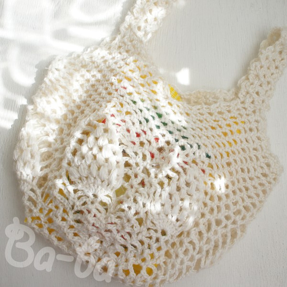 Ba-ba handmade Openwork knitting multi bag No.MB3 第6張的照片