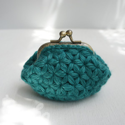 Ba-ba handmade Jasmine Stitch crochet mini-pouch No.C1337 第2張的照片