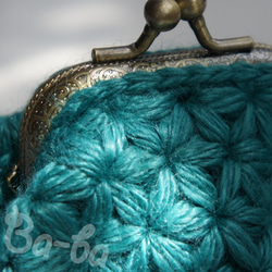 Ba-ba handmade Jasmine Stitch crochet mini-pouch No.C1337 第4張的照片