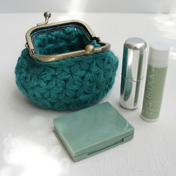 Ba-ba handmade Jasmine Stitch crochet mini-pouch No.C1337 第6張的照片