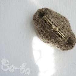 由Baba製成♪迷你Gamaguchi蓬鬆即興針織（Kabacha，C1338） 第1張的照片