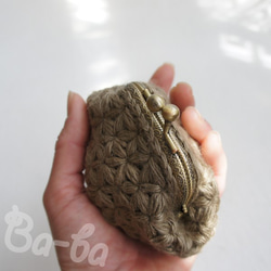由Baba製成♪迷你Gamaguchi蓬鬆即興針織（Kabacha，C1338） 第5張的照片