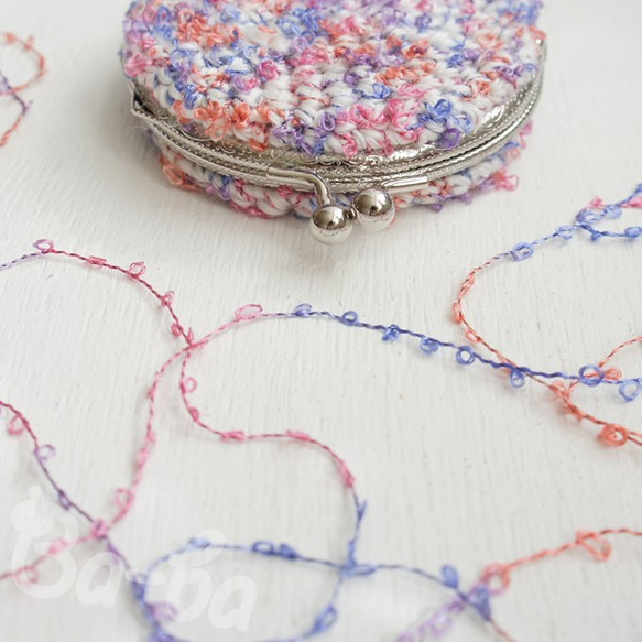 Ba-ba handmade Crochet round pouch No.C1354 第2張的照片