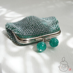 Ba-ba handmade Beads crochet coinpurse No.1307 第6張的照片