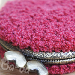 Ba-ba handmade Crochet round pouch No.C1350 第2張的照片