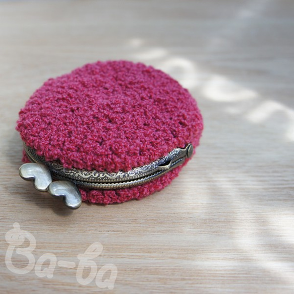 Ba-ba handmade Crochet round pouch No.C1350 第3張的照片