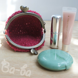 Ba-ba handmade Crochet round pouch No.C1350 第5張的照片