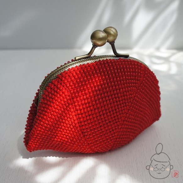 Ba-ba handmade Seedbeads crochet pouch No.1298 第2張的照片