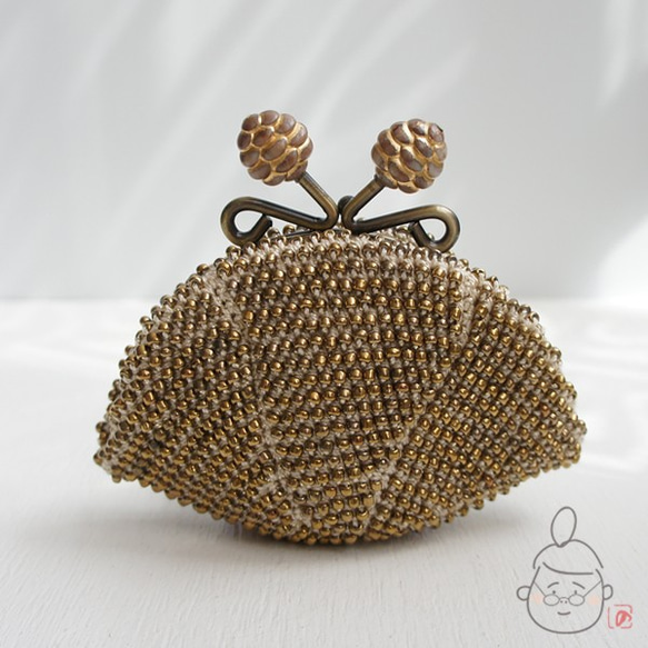 Ba-ba handmade Beads crochet coinpurse No.1293 第3張的照片