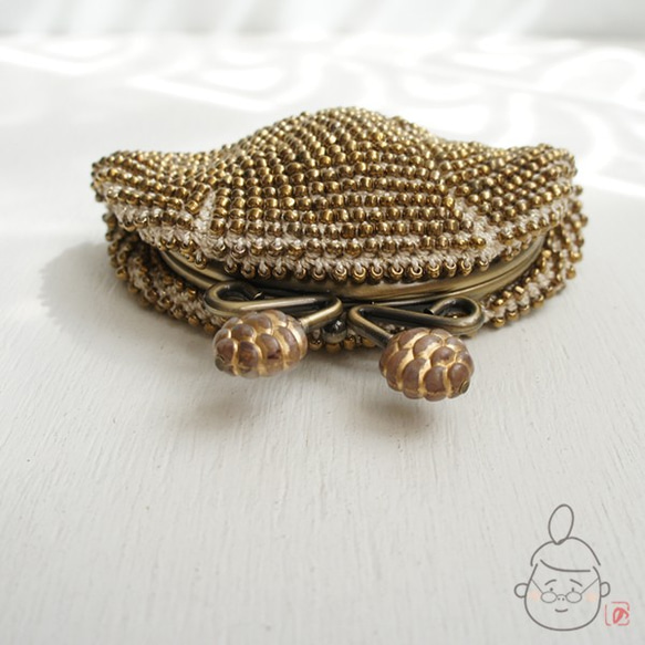 Ba-ba handmade Beads crochet coinpurse No.1293 第5張的照片