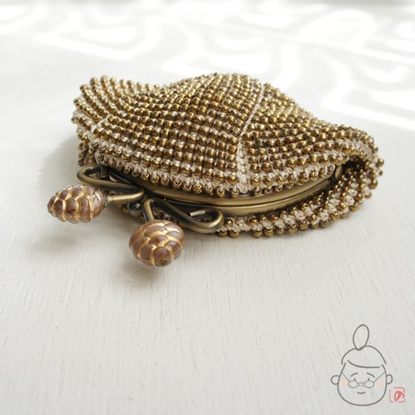 Ba-ba handmade Beads crochet coinpurse No.1293 第6張的照片