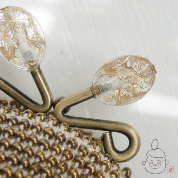 Ba-ba handmade Beads crochet coinpurse No.1291 第2張的照片
