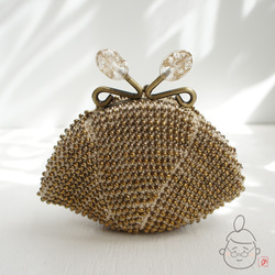 Ba-ba handmade Beads crochet coinpurse No.1291 第3張的照片