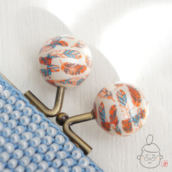 Ba-ba handmade Beads crochet pouch No.1335 第2張的照片