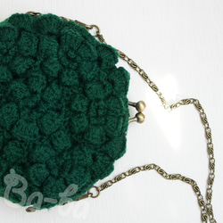 Ba-ba handmade Poppy puff knitting round pouch  No.C1376 第1張的照片