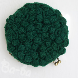 Ba-ba handmade Poppy puff knitting round pouch  No.C1376 第2張的照片