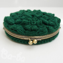 Ba-ba handmade Poppy puff knitting round pouch  No.C1376 第3張的照片