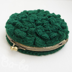 Ba-ba handmade Poppy puff knitting round pouch  No.C1376 第4張的照片